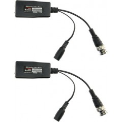 Pair of passive video converters + 12V power supply - Led - Optimized for: AHD - HDTVI - HDCVI