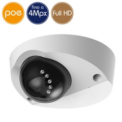 Telecamera dome IP PoE - 4 Megapixel / Full HD (1080p) - microSD - IR 20m