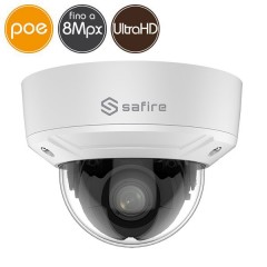Dome camera IP SAFIRE PoE - 8 Megapixel Ultra HD 4K - Motorized 2.8-12mm - IR 40m